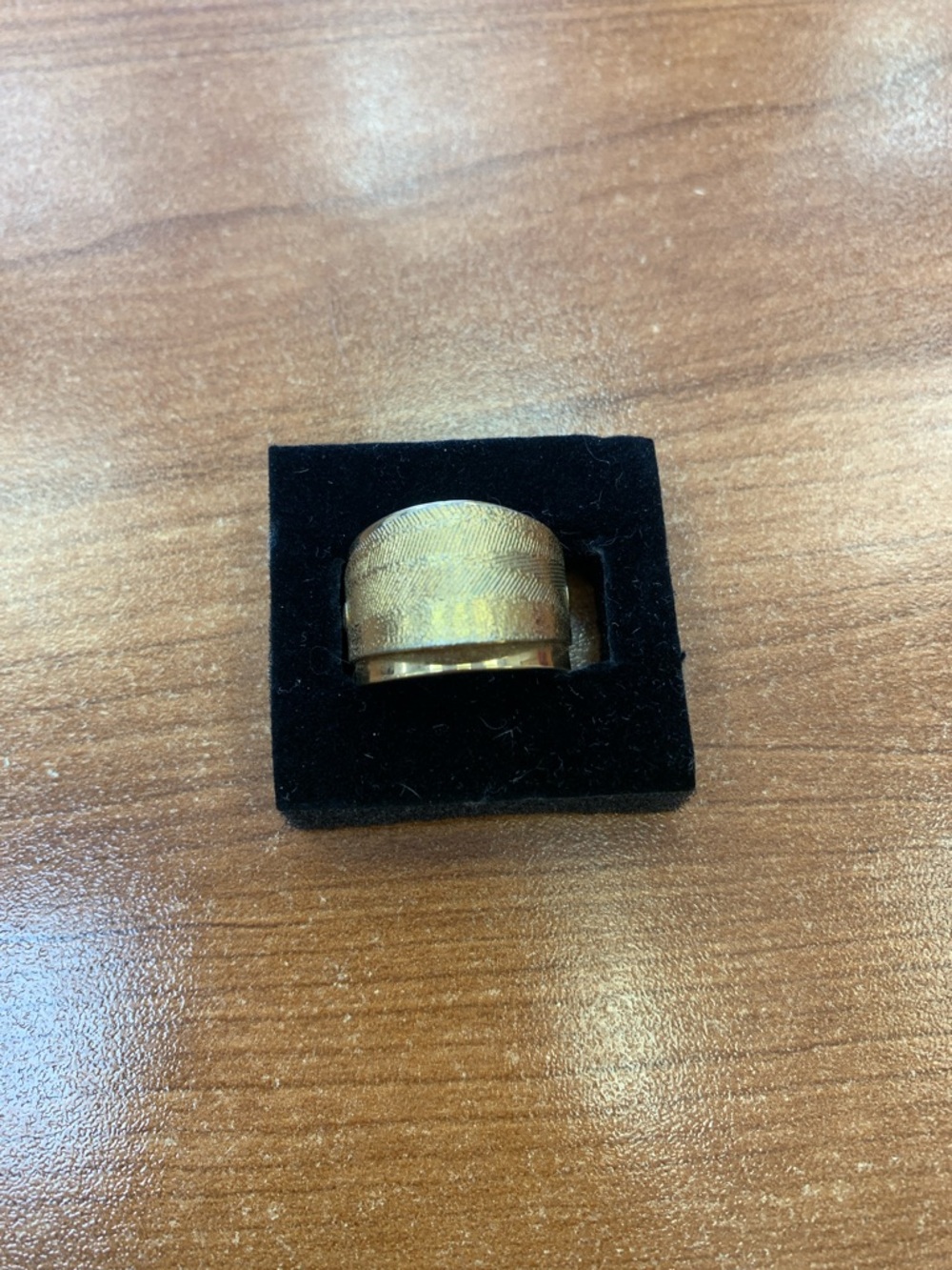 Vintage Women’s Wide Textured Gold-Tone Women's Statement Ring